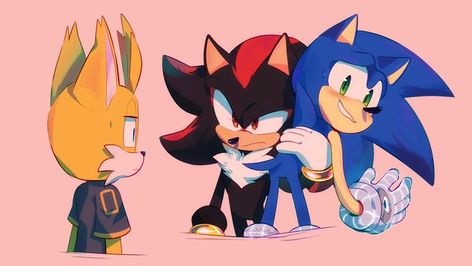 Sonic X Shadow Fanart, Shadow Fanart, Shadow And Sonic, Shadow X Sonic, Sonic Y Shadow, Sonic The Movie, Sonic X Shadow, Sonic Ships, Sonic Prime