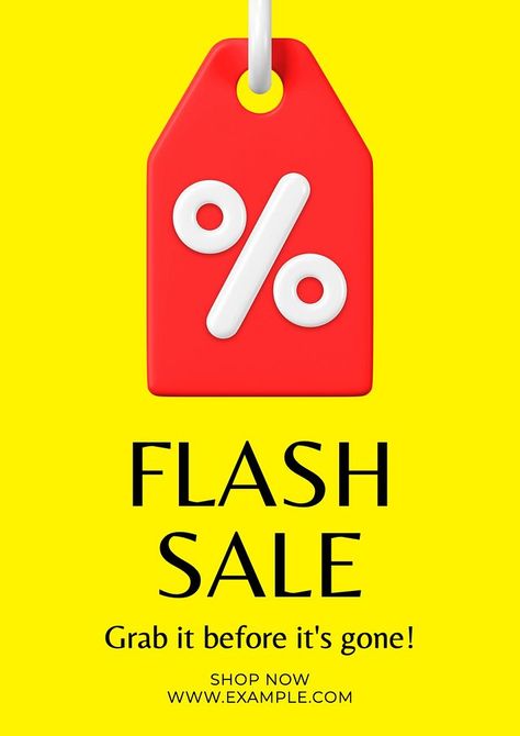 Flash sale poster template | premium image by rawpixel.com / Jo Flash Sale Poster, Social Media Promotion, Fashion Tag, Creative Fonts, Best Templates, Creative People, Text Effects, Online Tools, Poster Template