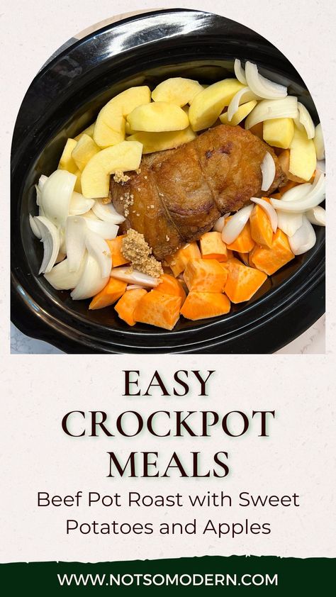 Sweet Potato Crock Pot Recipes, Sweet Potato Pot Roast, Pot Roast With Sweet Potatoes Crockpot, Beef Roast Crockpot Recipes Sweet Potato, Roast Potatoes And Carrots Crockpot, Best Crockpot Roast Potatoes And Carrots, Roast With Sweet Potatoes, Crockpot Sweet Potatoes, Chuck Roast With Potatoes And Carrots Crock Pot