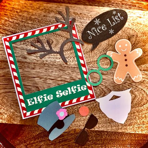 Elf Cricut Ideas, Elf On The Shelf Kits To Sell, Elf On The Shelf Cricut Ideas, Diy Christmas Elves, Elfie Selfie, Funny Christmas Images, Popsicle Stick Ornaments, Elf Shenanigans, Elf Accessories