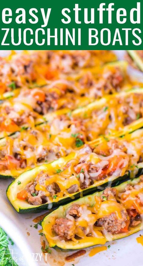 What To Do With Zucchini, Zucchini Taco Boats, Keto Pies, Sausage Peppers Onions, Super Recipes, Zucchini Boat Recipes, Stuffed Zucchini Boats, The Boiled Egg Diet, Sausage Peppers