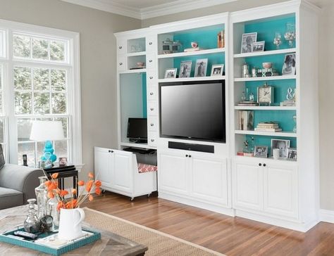 10 Trendy Ways To Transform Your Living Room Corner Space Cool Computer Desks, Built In Computer Desk, Ikea Computer Desk, Home Office Furniture Design, Hidden Desk, Contemporary Family Room, Entertainment Cabinet, Room Photo, Office Furniture Design