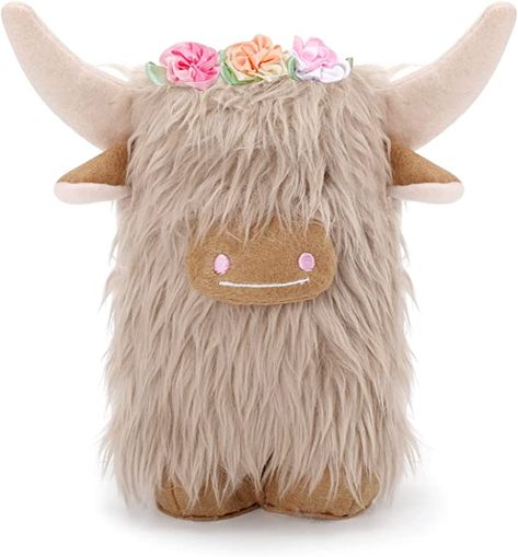 Upltowtme Highland Cow Gnomes with Flowers Cream Scottish Tomte Decor Table Centerpieces Farmhouse Nordic Dwarf Home Decoration Calf Gnome Herd Collection Travel Bedroom Gift for Her Set of 1 Cow Gnomes, Farmhouse Addition, Travel Bedroom, Cow Ornaments, Party Fotos, Feminine Gifts, Cow Gifts, Tray Display, Bedroom Gift