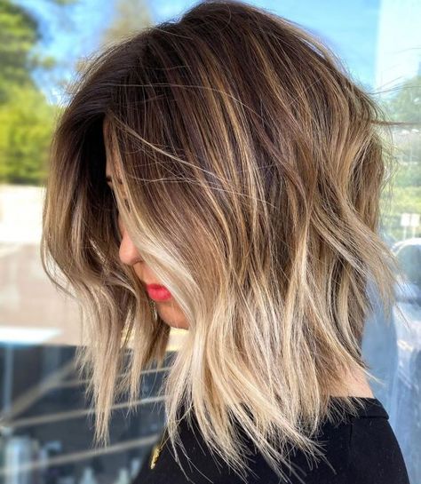 Bronde Bob, Balayage Short Hair, Hairstyles Balayage, Balayage Short, Blonde Balayage Highlights, Short Ombre Hair, Bronde Balayage, Short Dark Hair, Shorter Hair