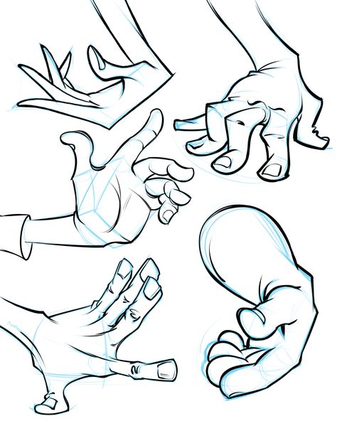 A collection of cartoon hands from my cartoon hand demo. Learn how to draw hands like this at proko.com/217 Cartoon Hands, Arm Drawing, Drawing Hands, Cartoon Drawing Tutorial, Mouse Cartoon, Drawing Eyes, Drawing Hair, Women Cartoon, Comic Cartoon