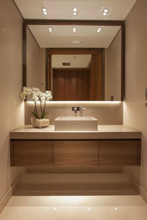 Washbasin Design, Washroom Design, Casa Country, Mirror Ideas, Bathroom Redesign, 아파트 인테리어, Unique Bathroom, Bathroom Inspiration Decor, Bathroom Design Luxury