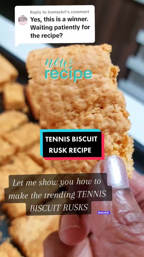 Tennis Biscuit Rusks, Tennis Biscuits, Caramel Chips, Rusk Recipe, Self Raising Flour, Desiccated Coconut, African Recipes, South African Recipes, Recipes Quick