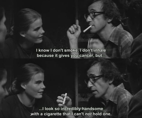 Manhattan via thechocolatebrigade Manhattan Film, Manhattan Woody Allen, Woody Allen Quotes, Manhattan Movie, Woody Allen Movies, Classic Movie Quotes, Cinema Quotes, Acting Tips, Diane Keaton