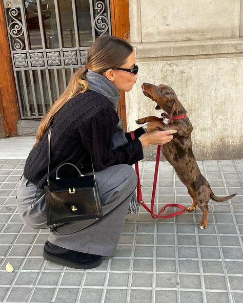 LUNA ISABELLA (@lunaisabellaa) • Instagram photos and videos Dog In Your 20s, Daschund Aesthetics, Sausage Dog Aesthetic, Dachshund Aesthetic, 2024 Moodboard, 2024 Outfits, Pet Dogs Puppies, Dachshund Lovers, Dachshund Puppies