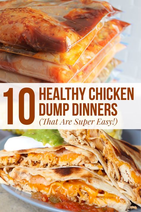 These chicken dump dinners are so amazing. I quickly prepped 10 meals for the freezer so I wouldn’t have to worry about dinner on busy weeknights. #MealPrep #MakeAheadDinner #FreezerMeals Healthy Dump Dinners, Chicken Dump Dinners, Dump Dinner Recipes, Dump Chicken, Dump Dinners, Easy Freezer Meals, Dump Meals, Minced Meat, Jambalaya