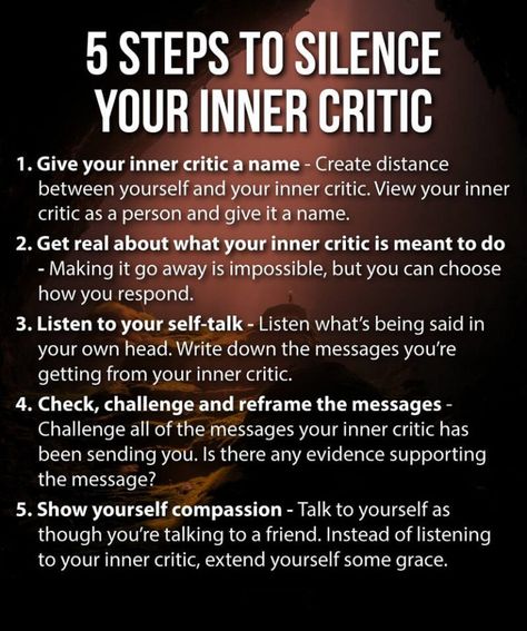 Critic Quotes, Be Nicer To Yourself, Manage Your Emotions, Psychology Fun Facts, Mind Relaxation, Inner Child Healing, Inner Critic, Words Matter, Be Honest With Yourself