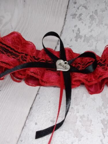 Red Garter, Black Garter, Satin Ribbon Bow, Garters, Red Satin, Red Lace, Ribbon Bows, Satin Ribbon, Heart Charm