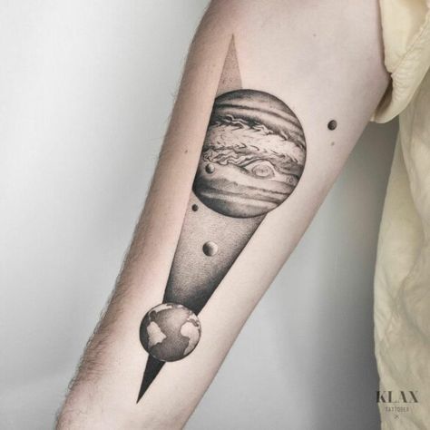 10 Best Jupiter Tattoo Ideas You Have To See To Believe! | Outsons | Men's Fashion Tips And Style Guides Jupiter Tattoo, Historical Tattoos, Planet Tattoo, Spiritual Tattoo, Space Tattoos, Rings Tattoo, Tattoo Thoughts, Astronaut Tattoo, Astrology Tattoo