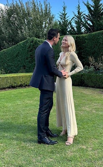 Princess Diana's niece Lady Eliza Spencer stuns in cut-out dress during wedding celebrations | HELLO! Kitty Spencer Royal Wedding, Lady Amelia Spencer, Amelia Spencer, Eliza Spencer, Lady Eliza Spencer, Princess Diana Niece, Lady Spencer, Kitty Spencer, Slicked Back Ponytail