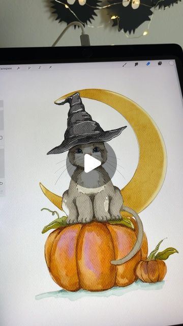 ＥＭＭＡ ＢＡＲＴＯ on Instagram: "Draw scary night halloween 🎃 cat sitting on pumpkin …. Byyyyyyy

🎃- watercolour illustration 
🎃 - drawing in @procreate 

#halloween #drawhalloweenchallenge #spookydrawing #illustrator #draw #halloweensketch #happyhalloween #pumpkin #drawpumpkin #artist #watercolorillustrations #bookillustration #bookillustrator #charactersketch #draw #drawing #watercolourpainting #illustration #sketch #illustrator #portrait #characterdesigner #cat" Illustrator Portrait, Drawing In Procreate, Scary Night, Watercolour Illustration, Character Sketch, Cat Sitting, Draw Drawing, Illustration Drawing, Halloween Cat