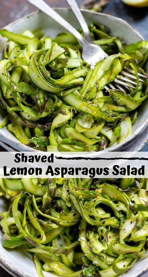 This Shaved Asparagus Salad Recipe is a fun new way to enjoy fresh raw asparagus. With just a few simple ingredients this lemon asparagus salad will be your new favorite healthy side dish. asparagus dinner recipes - asparagus recipe - whole30 asparagus - asparagus lemon - #ketorecipes #ketodiet #lowcarbrecipes #asparagussalad #whole30diet #whole30recipes #veganrecipes Shaved Asparagus Recipes, Fresh Asparagus Salad, Asparagus Recipes Salad, Asparagus Dinner Recipes, Raw Vegetable Recipes, Asparagus Salad Recipes, Healthy Asparagus Recipes, Raw Diet Recipes, Shaved Asparagus Salad