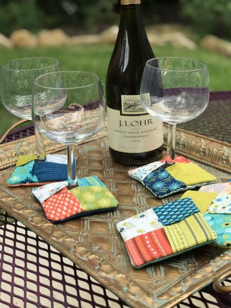 Wine Coaster, Mug Rug Patterns, Charm Packs, Wine Coasters, Plastic Canvas Tissue Boxes, Fabric Coasters, Diy Coasters, Hanging Organizer, Country Store