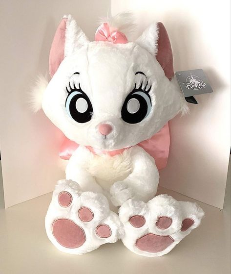 Retro Room Ideas, Disney Stuffed Animals, Marie Cat, Disney Cats, Bunny Soft Toy, Cute Squishies, Marie Aristocats, Disney Plush, Teddy Bear Stuffed Animal