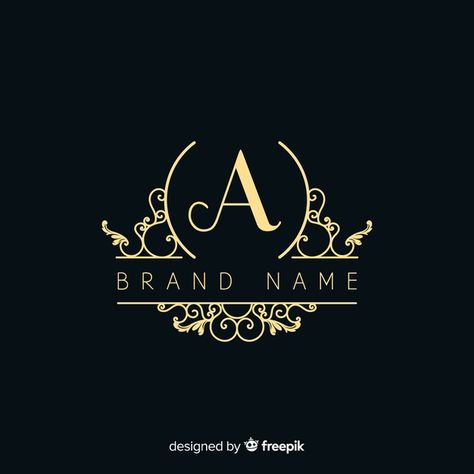 Elegant ornamental logo Free Vector | Free Vector #Freepik #vector #freelogo #freedesign #freeornament #freetemplate Logo Design For Fashion Designer, As Logo Design, Sewing Logo Design, Typographie Logo, Kad Nama, Ornamental Vector, Sewing Logo, Logo Desing, Design Studio Logo