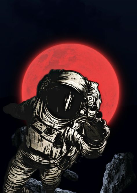 #astronaut #space #red Astronaut Wallpaper, Astronaut Space, Photo Video Editing, Picsart Photo, Video Editor, Creative Community, Video Editing, Darth Vader, Black And Red