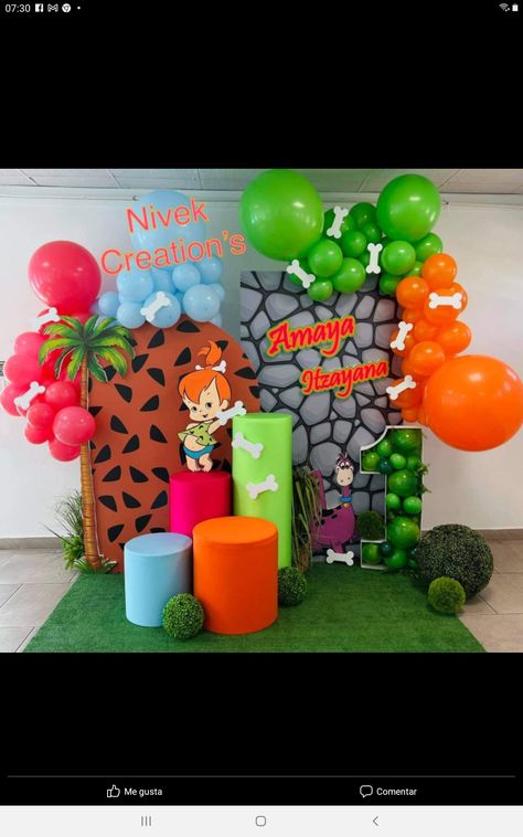 Flintstones Party, Baby Party Themes, Pebbles And Bam Bam, Spongebob Party, Birthday Post Instagram, Birthday Party Theme Decorations, Girl 2nd Birthday, Birthday Posts, Dino Party