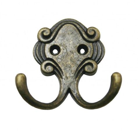 Generic Metal Antique Brass Hardware Double Prong Robe Hook Clothes Hooks With ScrewsPack Of 8 -- Want additional info? Click on the image. (This is an affiliate link) #CoatsRobesTowelHooks Wall Mounted Coat Hanger, Coat Hooks Wall Mounted, Wall Hats, Rustic Entryway, Hat Hooks, Clothes Hooks, Antique Brass Hardware, Robe Hook, Antique Hardware