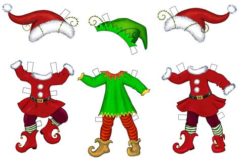 elf cut out patterns | chickpeastudio has these elves that you can make smaller...she has a ... Elf Clipart, Elf Crafts, Elf Yourself, Christmas Elves, Elf Clothes, Office Christmas Decorations, Preschool Christmas, Christmas Classroom, Office Christmas