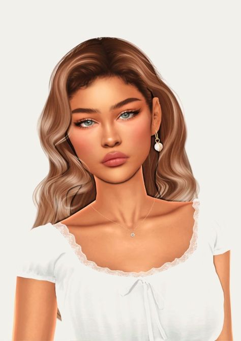 Age: YA Trait: Romantic, Bookworm, Neat Aspiration: Soulmate Presets: Headshape (n°1) | Eyes | Nose | Lips | Body (n°4) Skin... – @wannabe-simblr on Tumblr Face Overlay, Skin Overlay, Nose Tip, Tumblr Face, Lotes The Sims 4, Sims 4 Cc Eyes, Sims 4 Tsr, The Sims 4 Skin, Tights And Heels