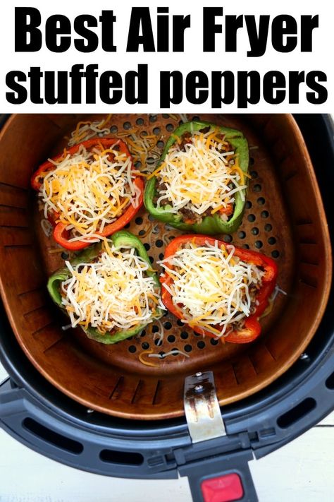 Air Fryer Stuffed Peppers, Air Fryer Recipes Keto, Air Fried Food, Air Fryer Oven Recipes, Makeup Soft, Air Fry Recipes, Air Fryer Dinner Recipes, Air Fryer Healthy, Air Fryer Recipes Easy