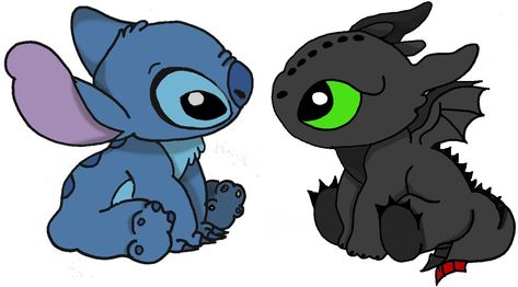 Toothless And Stitch Drawing, Toothless Stitch Tattoo, Drawing Ideas Toothless, Toothless And Stitch Tattoo, Stitch And Toothless Wallpaper, Stitch And Toothless Tattoo, Stitch Disney Art, Toothless Cartoon, Toothless Cute