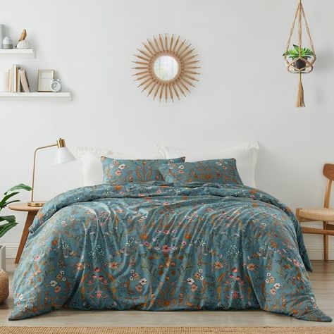 Sweet Jojo Designs Boho Wildflower Vintage Floral Girl King Duvet Cover Bedding Set Botanical Garden Flower Bohemian Farmhouse - Bed Bath & Beyond - 39091460 Teal Comforter, Red Duvet Cover, Dream Master, Baby Crib Bedding Sets, Unique Bedding Sets, Bohemian Farmhouse, Sweet Jojo Designs, Nursery Bedding Sets, Jojo Designs