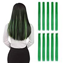 Check this out! Pink Hair Extensions, Straight Fashion, Purple Streaks, Colored Hair Extensions, Clip In Hair, Dye My Hair, Hair Fibers, Green Beauty, Daily Dress