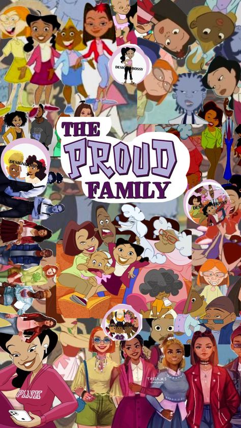 #theproudfamily #disney 💟💋𝒯𝒽𝑒 𝒫𝓇𝑜𝓊𝒹 ℱ𝒶𝓂𝒾𝓁𝓎 💋💟 Proud Family Wallpaper Aesthetic, Proud Family Classroom Theme, The Proud Family Aesthetic, Proud Family Aesthetic, Proud Family Wallpaper, The Proud Family Wallpaper, Proud Family Characters, Proud Family Characters Cartoon, Proud Family Art Style