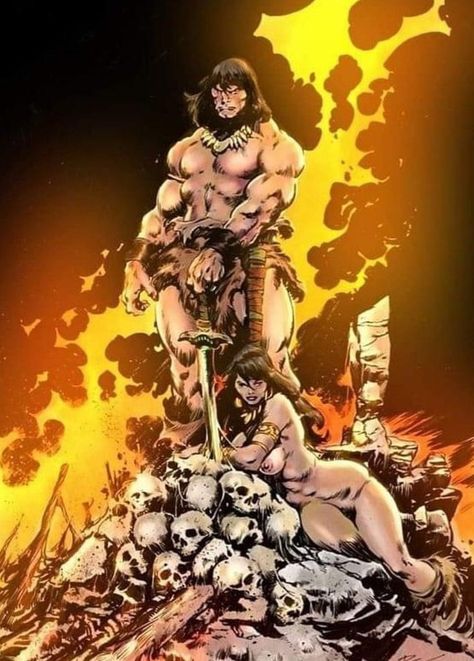 Conan The Barbarian Art, Spray Illustration, Conan The Barbarian Comic, Barbarian Art, Hyborian Age, Illustration Reference, John Buscema, Boris Vallejo, Heroic Fantasy