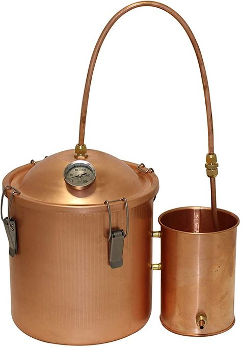 Amazon.com: 3 Gallon Copper Pot Moonshine Still Boiler Home Brew Kit Water Distiller: Home & Kitchen Copper Moonshine Still, Water Distiller, Wine Alcohol, Copper Pot Still, Moonshine Still, Home Brew, Pot Still, Wine Store, Distilled Water