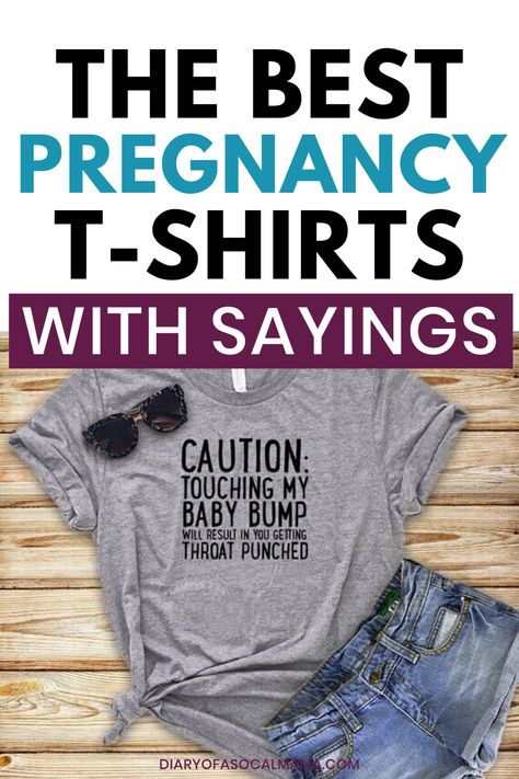 Looking for cute maternity shirts with sayings? These tshirts are the perfect accessory for your baby bump. Whether you're looking for funny or sweet we've got you covered. Grab your pregnancy shirt today and rock that bump. #maternityshirt #pregnancyshirt #pregnant #fashion Maternity Shirts With Sayings, Maternity Shirts Vinyl, Cute Pregnancy Shirts, Maternity Shirts Funny, Funny Maternity Shirts, Maternity T Shirts, Creative Baby Announcements, Maternity Tee Shirts, Cute Maternity Shirts