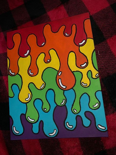 Cute Easy Paintings, Trippy Patterns, Trippy Painting, Easy Canvas Art, Trippy Art, Hippie Art, Mini Canvas Art, Mini Canvas, Cool Paintings