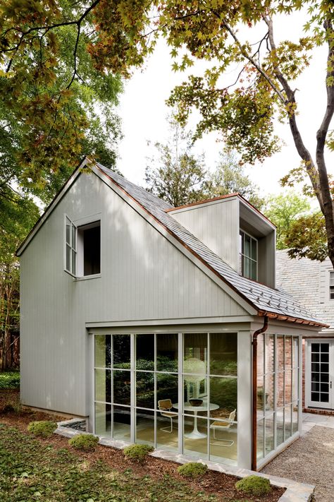 Studio Bower creates gabled annexe for Washington DC residence 1940s Cottage, Slate Shingles, Stone Tile Flooring, Design Presentation, The Local Project, Minimalist Architecture, House Windows, Cozy Cottage, Outdoor Rooms