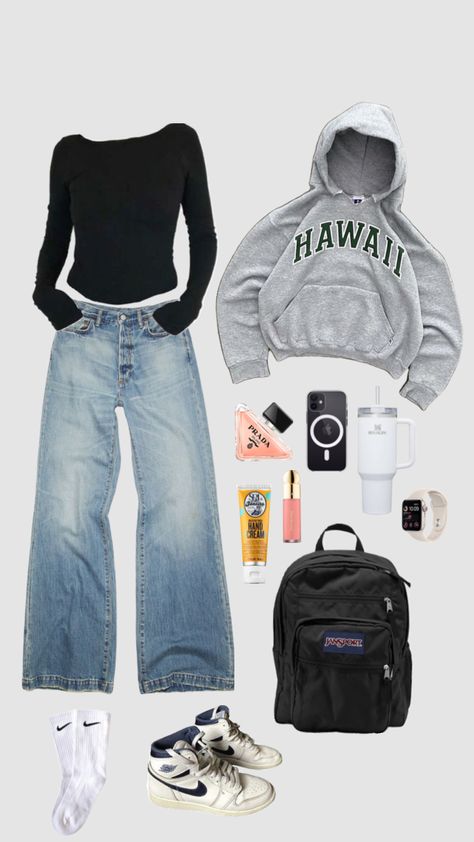 Highschool Outfits Aesthetic, School Outfits Highschool, Lululemon Outfits, Trendy Outfits For Teens, Pinterest Outfits, Indie Outfits, Cute Simple Outfits, Basic Outfits, Casual Style Outfits