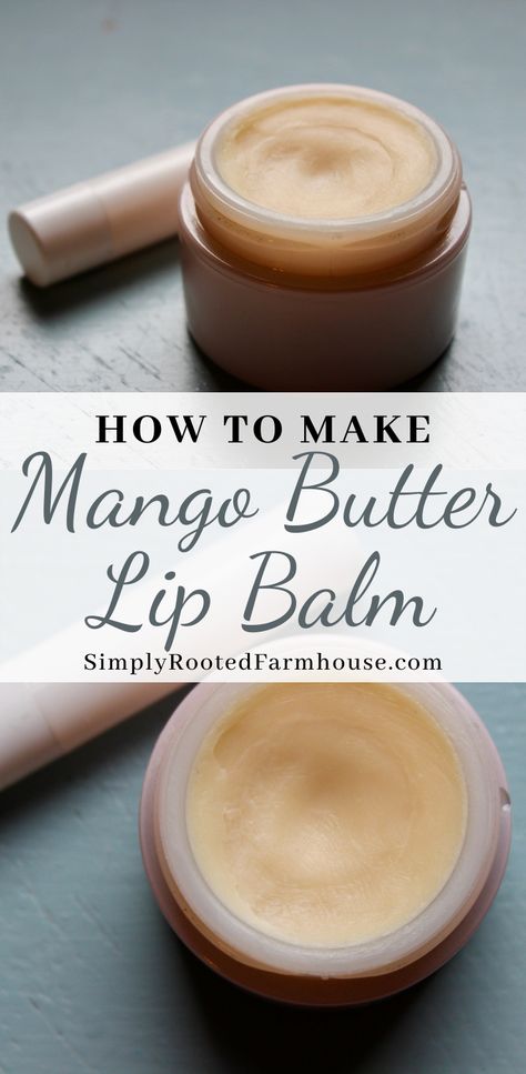 Mango butter lip balm will leave your lips feeling silky smooth, naturally! This simple recipe is quick and easy to make. #homemadeskincare #mangobutterlipbalm #mangobutter #homemadelipbalm #homemadechapstick #chapstick #lipbalm #naturalskincare #naturallipbalm Mango Butter Lip Balm, Chapstick Recipe, Spa Treats, Beeswax Recipes, Diy Lotions, Homemade Lip Balm Recipe, Diy Lip Balm Recipes, Diy Bucket, Lip Scrub Recipe