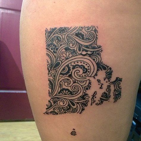 Pin for Later: 50 States of Tattoos: Ink Ideas From Every Corner of America Rhode Island Rhode Island Tattoo Ideas, Rhode Island Tattoo, Island Tattoo Ideas, Island Tattoo, Shop Tattoo, Aesthetic Tattoo, Tat Ideas, Ink Ideas, Tattoo Removal