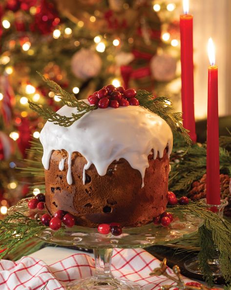 Victoria Magazine Panettone with Haverstraw Hill Homemade Glaze Homemade Glaze, Festive Holiday Desserts, Golden Raisins, Dried Cherries, Glaze Recipe, Good Cheer, December 2022, Instant Yeast, Holiday Entertaining