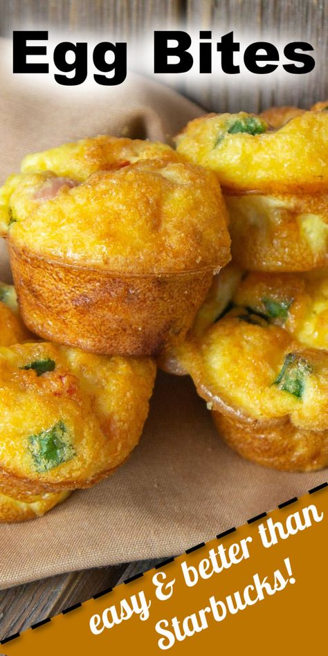 Egg Bites that are easy to make and better than Starbucks! via @artandthekitch Low Carb Healthy Breakfast, Eggs Bites, Breakfast Egg Bites, College Recipes, Calorie Breakfast, Low Carb Healthy, Egg Bites Recipe, Tin Recipes, Low Calorie Breakfast