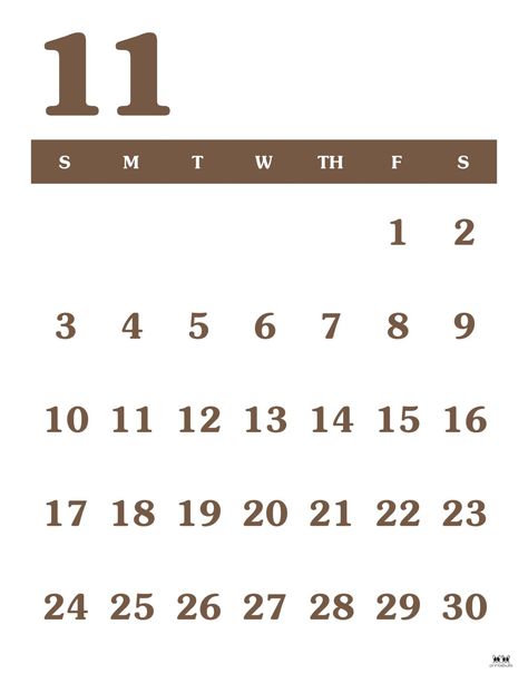 The busy season has arrived! Stay organized the entire month with one of 50 FREE printable November 2024 calendars. Print from home! Printable Turkey Template, November Printable Calendar, November Printable, Printable Calender, Calendar With Week Numbers, Thanksgiving Cards Printable, Calender Printables, Free Planner Pages, Thanksgiving Word Search