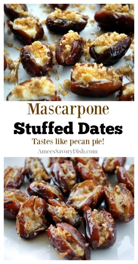 Healthier Dessert Options, Stuffed Dates, Fingerfood Party, Date Recipes, Dessert Options, Whipping Cream, Snacks Für Party, Party Food Appetizers, Fresh Thyme