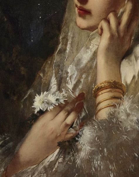 @SandroBrizzola4 : RT @Anabolenaaa: Jeune Espagnole (detail) Conrad Kiesel #art #painting #twitart https://t.co/ED7DFnbN3y Istoria Artei, Flowers In Her Hair, 19th Century Art, Art Ancien, Baroque Architecture, Arte Inspo, Old Paintings, Ethereal Art, Detail Art