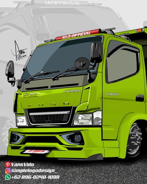 Mitsubishi Canter, Vector Art, Cars, Art