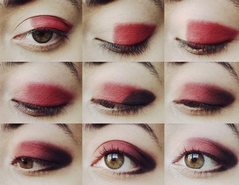 red eye makeup Red Eye Makeup Looks, Eye Makeup Cut Crease, New Makeup Ideas, Black Eye Makeup, Christmas Eye Makeup, Red Eye Makeup, Pink Eye Makeup, Smokey Eye Makeup Tutorial, Red Eyeshadow