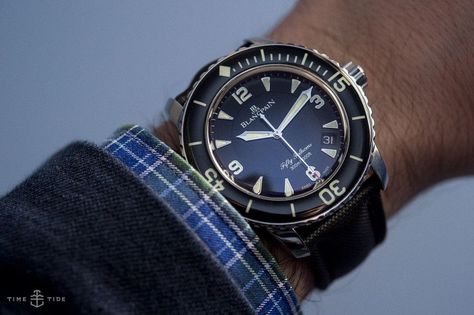 Blancpain-fifty-fathoms-28 Blancpain Fifty Fathoms, Fifty Fathoms, Time And Tide, Captain Jack, Buy Watches, Luxury Watches For Men, Man In Love, Dive Watches, Luxury Watches