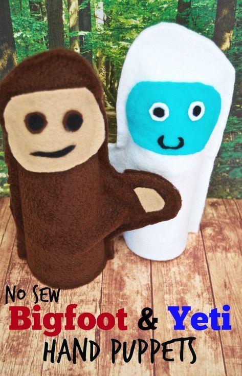 Yeti Abominable, Puppet Tutorial, Finding Bigfoot, Sew Felt, Abominable Snowman, Scouts Crafts, Kids Crafting, Amazing Crafts, Bigfoot Sasquatch